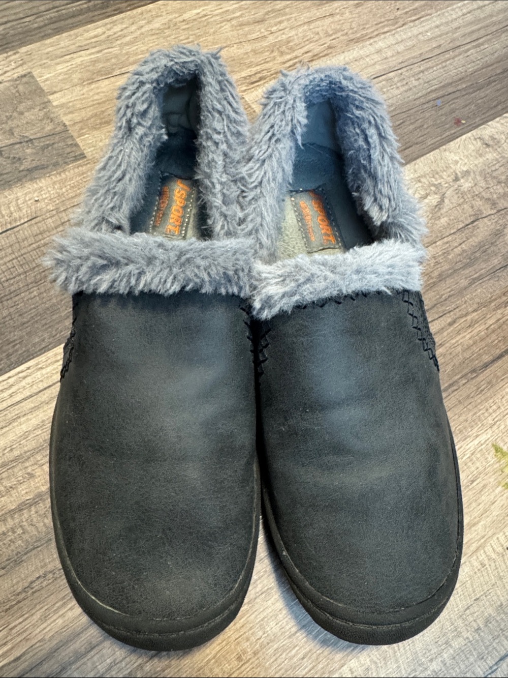 Jsport by Jambu Willa Black Faux-Fur Lined Slip-On Shoes